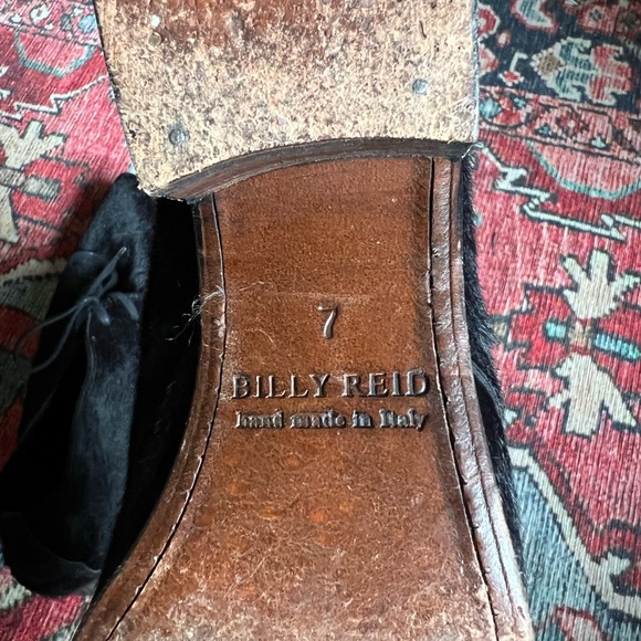 Billy Reid Black Pony Hair Indianola Lace Up Loafers/Low Boots— Size 7 - Picture 8 of 12